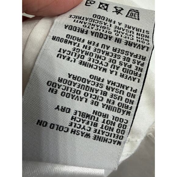 R13 Oversized Boxy Button Pp Shirt Short Sleeve White Relax Sz L Cotton - Picture 15 of 16